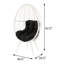 Chaise de patio noire et blanche avec coussin amovible