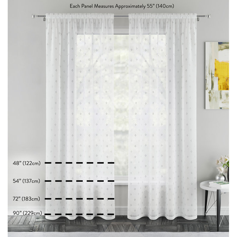 Sundas Sheer Curtain Panel Pair, 140cm Width x 229cm Drop, Beige
