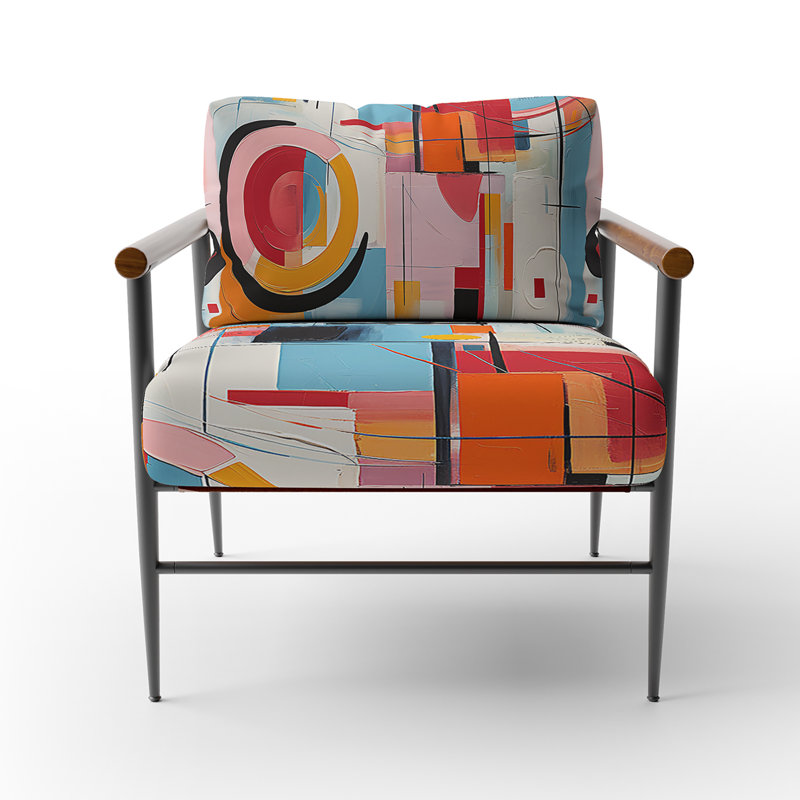Fauteuil d'appoint rembourré Pop Art, Noir