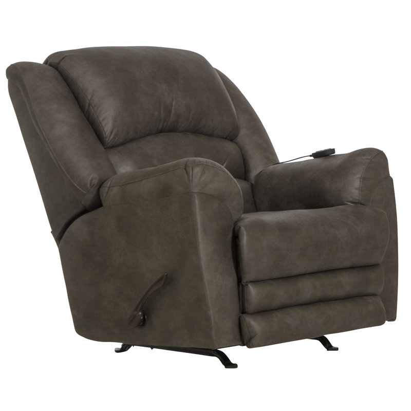 Fauteuil inclinable berçant de 47 po avec chaleur et massage Hufnagel, Gris