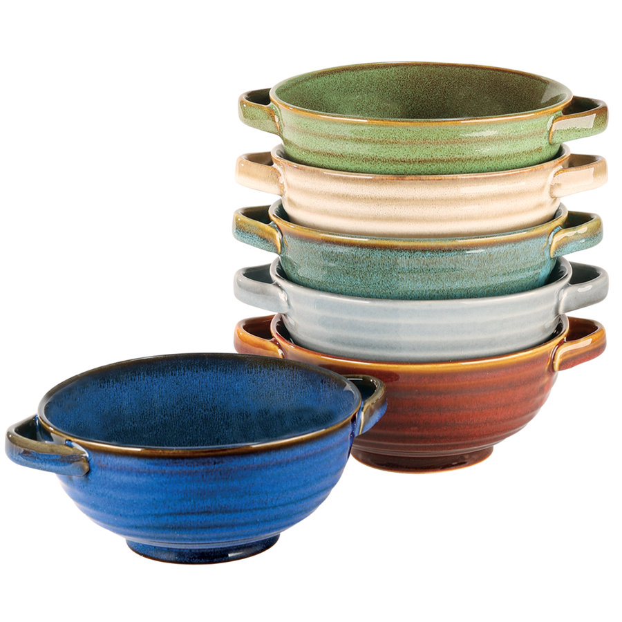 Certified International Reactive Glaze Soup Crocks