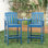 Ensemble de 2 chaises hautes Adirondack, tabourets Adirondack en PEHD avec plateau de connexion, chaise Adirondack à hauteur de bar, tabouret de bar idéal pour toutes les saisons pour balcon, bord de piscine, cour arrière