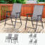 Chaises de patio pliantes en métal avec accoudoirs 2 pièces