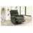 Green Chenille Massage Recliner Chair - Swivel Rocker Recliner with 8 Massage Modes, 270° Rotation and Side Storage Pocket - Nursery Recliner for Living Room, Bedroom & Nursery