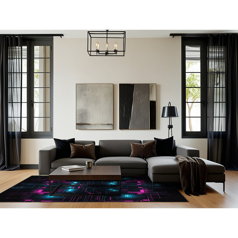 Electric Ripple Rug, Rectangle 2' x 3'