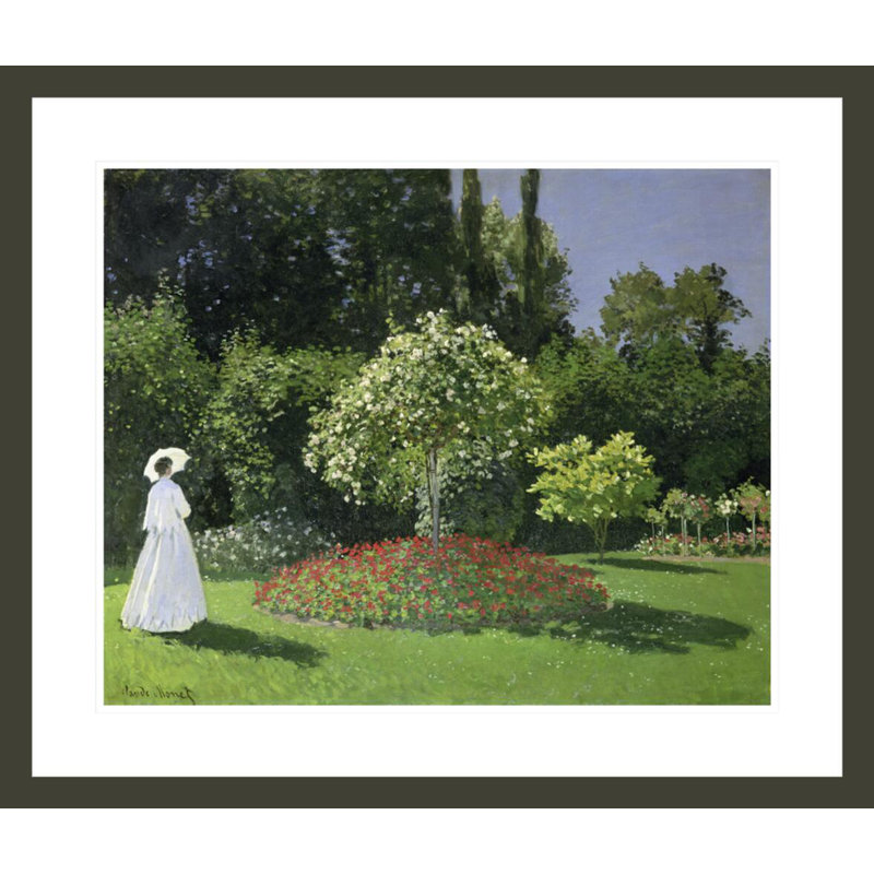 «Jeanne Marie Lecadre in the Garden» par Claude Monet, impression giclée encadrée, H 23,5 po x l 27,63 po