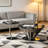 Modern round marble coffee table