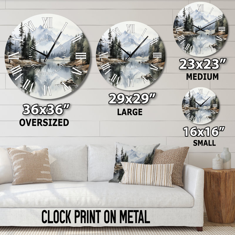 Horloge murale verte et verte, Grand
