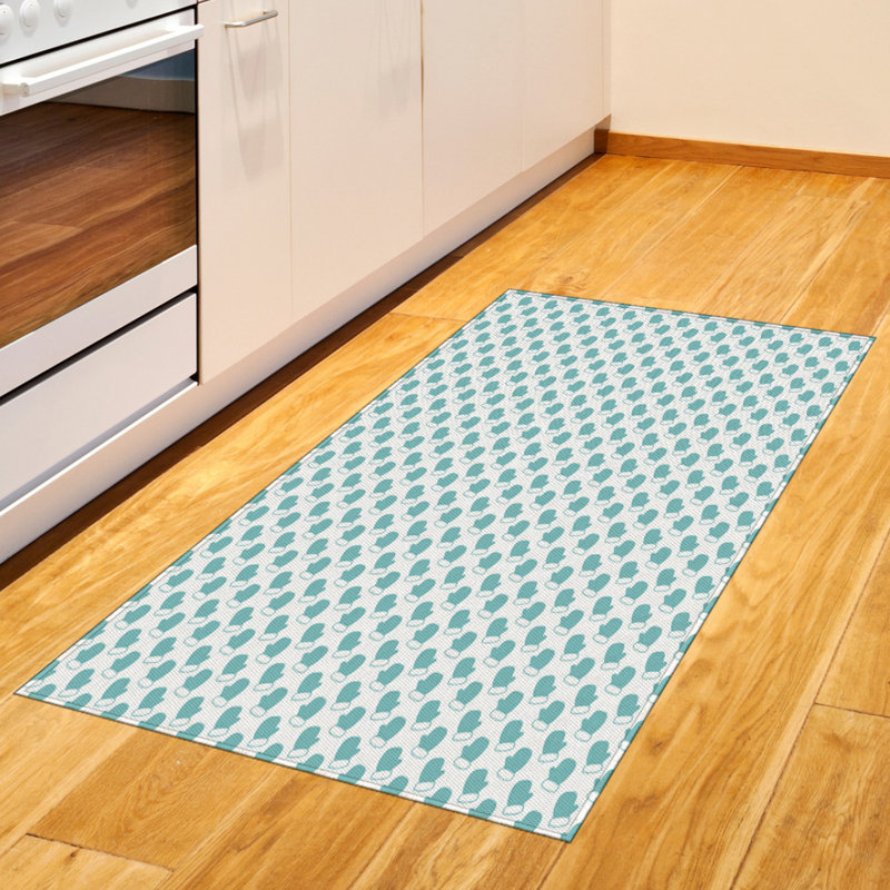 Turquoise High Density Long Fiber Poly Threads Decorative Area Rug Carpet, Rectangle 2'7" x 5'