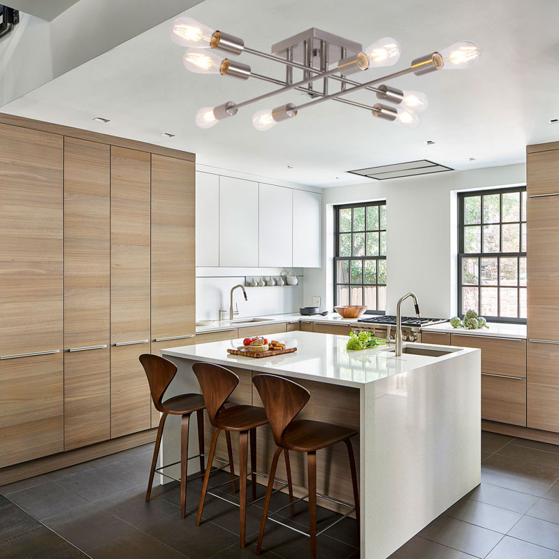 Chaviano Semi Flush Mount, Brushed Nickel