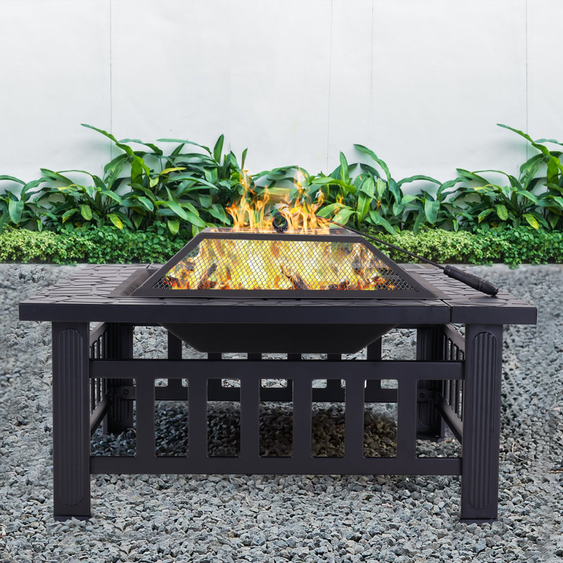 Okemia Square Cast Iron Fire Pit