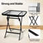 Metal Square Patio Folding Side Table-921632383
