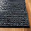 Tapis géométrique en cuir tissé à la main Phillis-746453801