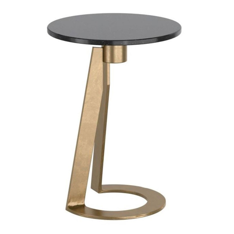Table d'appoint en marbre Bohemia, Black