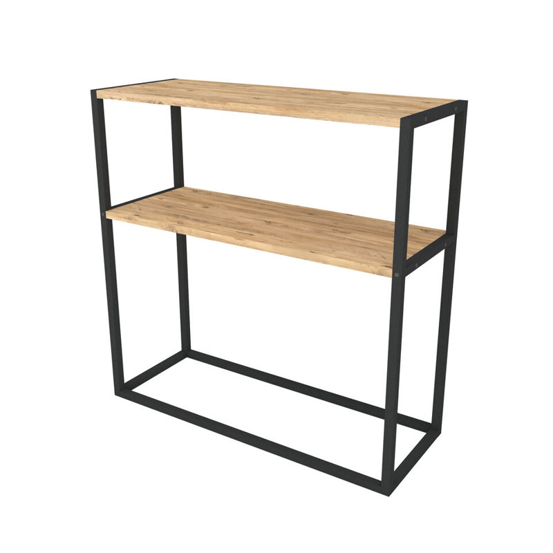 Aigar 90cm Console Table, Natural/Black