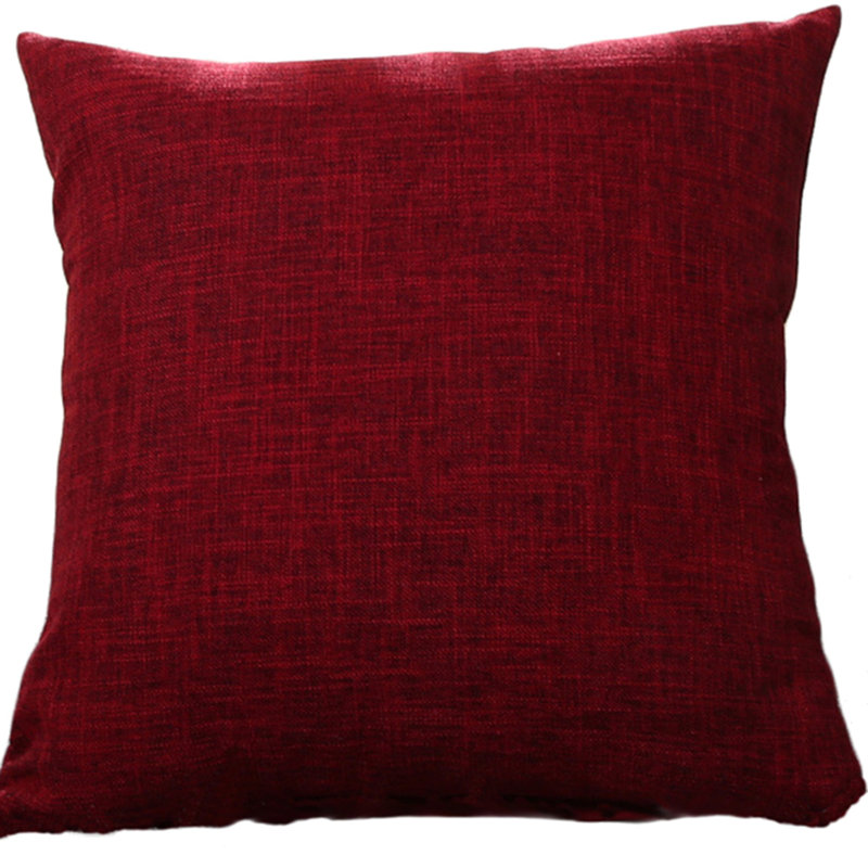 Coussin décoratif, H 18 po x l 18 po, Vin rouge