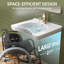 25,5 po L x 21,8 l x P 5,3 en forme de U lavabo de salle de bain mural en céramique accessible avec dégagement pour les genoux et trop-plein intégré
