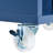 Navy Kitchen Island With Wheels, Extended Tabletop, Led , Power Outlets, Fluted Glass Door Blue Rolling Socket, And Storage-1442080754