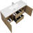 60" Floating Bathroom Vanity With Sink, Wall-Mounted Storage Cabinet With Solid Surface Top Basin And Soft Close Drawers Fully Assembled, Natural Oak-98588316