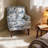Accent Chair, Floral Upholstery, Nailhead Trim, Solid Wood Legs, Farmhouse Style, Armchair, Blue and White, Living Room Seating, Traditional Furniture, French Country-1508670065