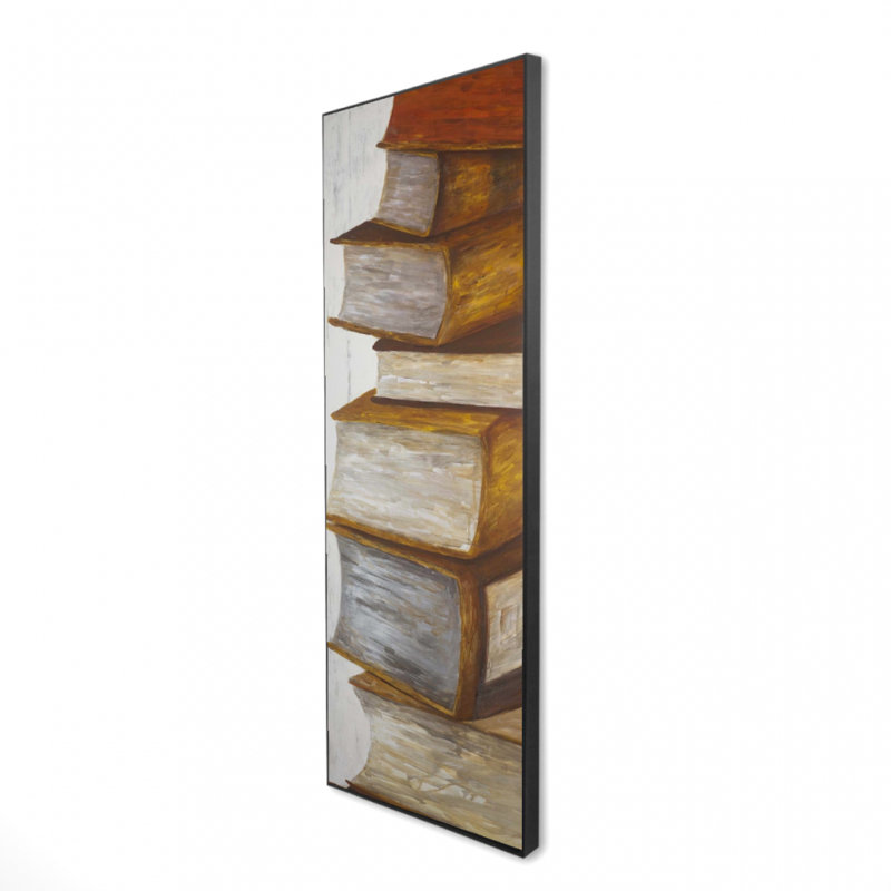 «Pile Of Books» sur toile, H 60 po x l 20 po