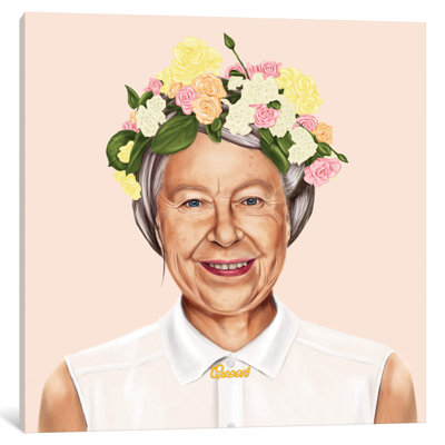 Queen Elizabeth by Amit Shimoni - Print on Canvas