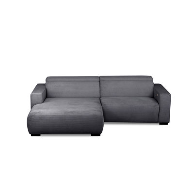 Canapé d'angle inclinable en velours Curdouy Almontiser Cozzy
