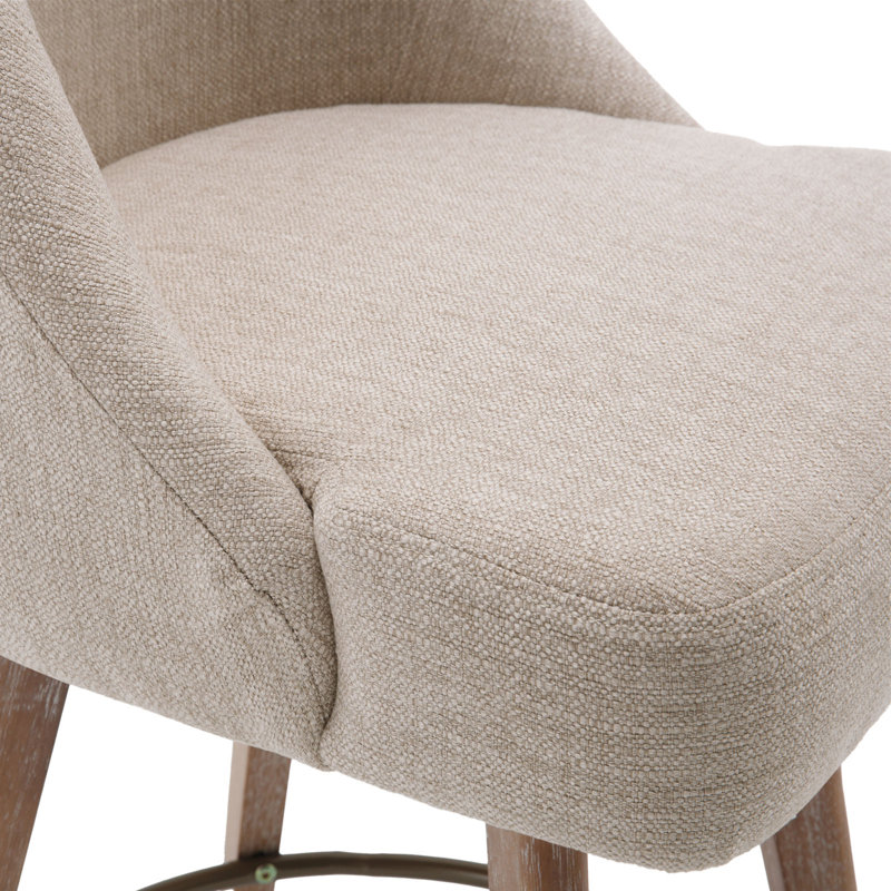 Tabouret de comptoir pivotant 26 po Makylia, Beige