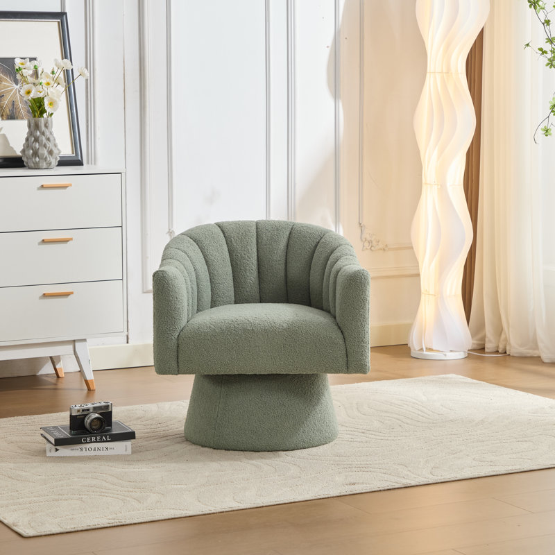 Fauteuil demi-tonneau pivotant, Vert