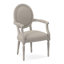 Chaise avec accoudoirs en tissu Dauphin-71069679-71069644