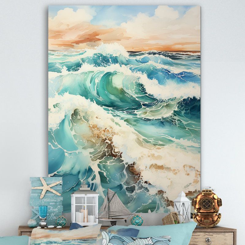 «Valdis Beach Photo Oceanic Rhythms X III», reproduction sur toile, H 40 po x l 30 po x P 1,5 po, Toile tendue