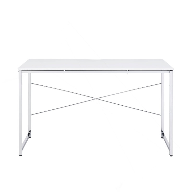 Chrome Writing Desk With Sled Base