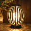 Suzan 22Cm Black/Gold Cage Shape Metal Table Lamp