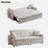3 In 1 Convertible Sleeper Sofa Bed With Reclining Backrest, Pillows And Side Pockets-1869365435