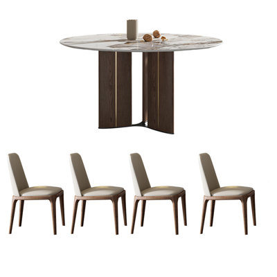 Modern Simple Rock Plate Dining Table Sets.