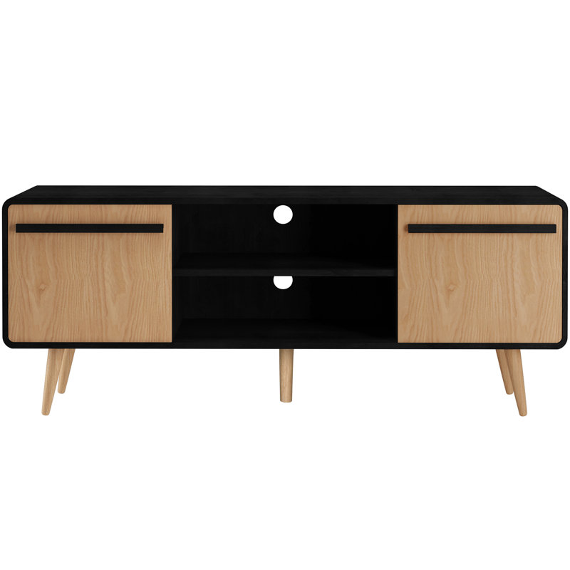 Cimarr Unfinished TV Stand for TVs up to 60", Brown