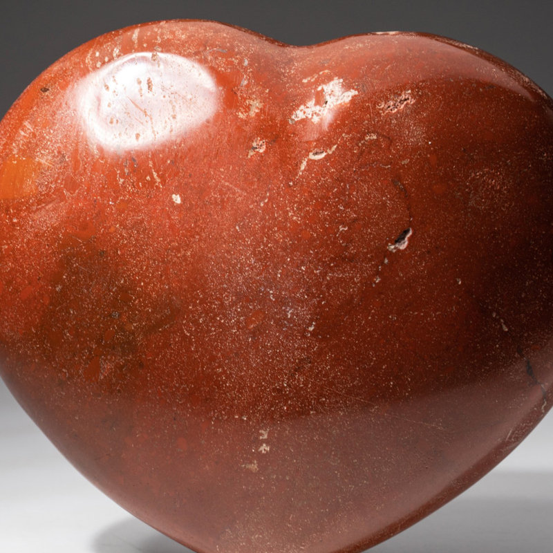 Polished Red Ocean Jasper Heart from Madagascar