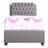 Contemporary Twin Bed In Light Grey Elegance