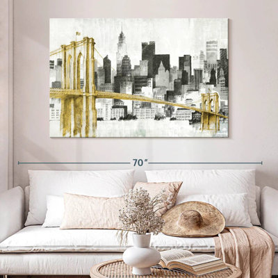 Lilie New York Skyline pont jaune sans mots