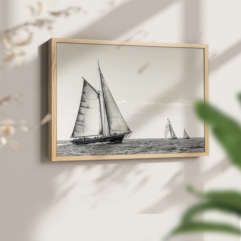 Série nautique -LI - Reproduction encadrée - réarmable, H 8 po x l 10 po, Naturel