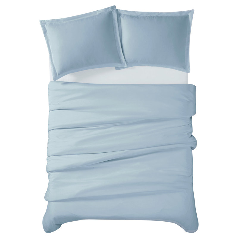 Ensemble de housse de couette en microfibre Cannon Heritage, Housse de couette grand et 2 taies décoratives, Bleu