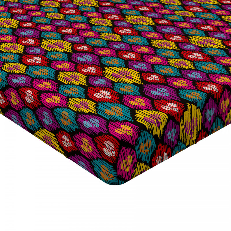 Microfiber Ikat Fitted Sheet, Twin XL Fitted Sheet