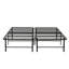 Structure de support pour très grand lit en métal, construction, sans sommier, noir, excellent support, espace de rangement sous la base de lit, solide pour rafraîchir la chambre à coucher, article noir