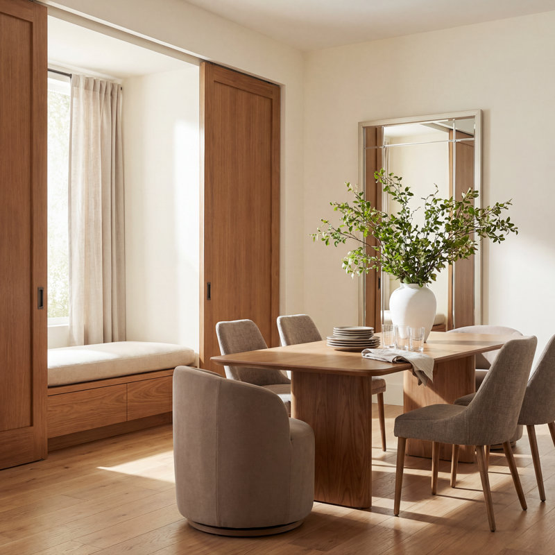 Beaumont Floor Mirror-Silver Leaf