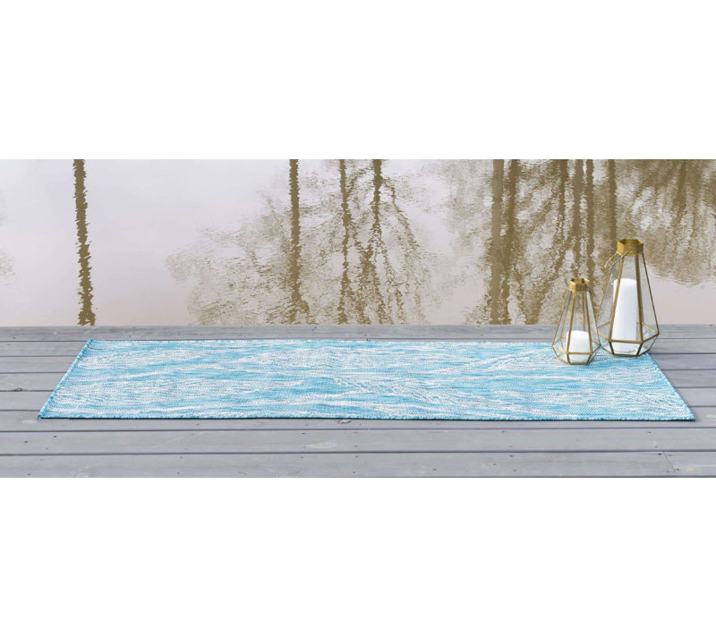 Tapis d'extérieur couleur mer Kona, Tapis de couloir 2 pi x 6 pi