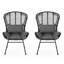 Chaise d'extérieur grise avec structure et doublure en fer Relax