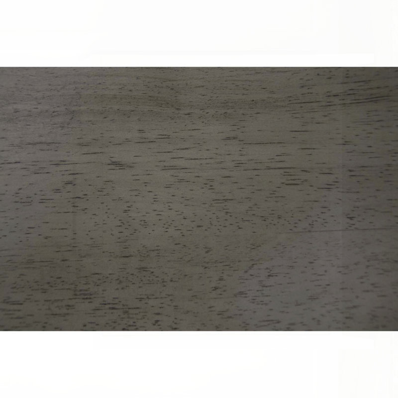 Console moderne bicolore grise / noire - bois d'hévéa avec placage de noyer