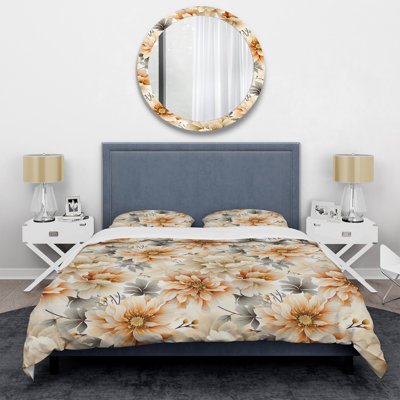 Ensemble de housse de couette Ethereal Serenity Peonies Boho Pattern I