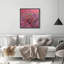 Abstrait art floral botanique moderne rouge et rose-102833112-102833113