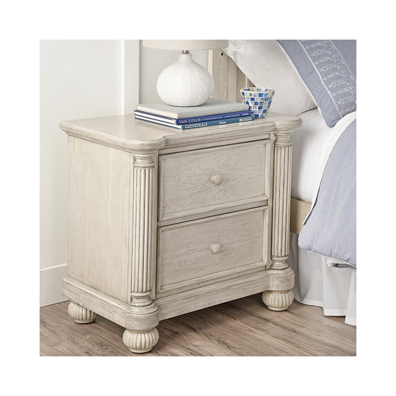 Brister 2 Drawer Nightstand, White
